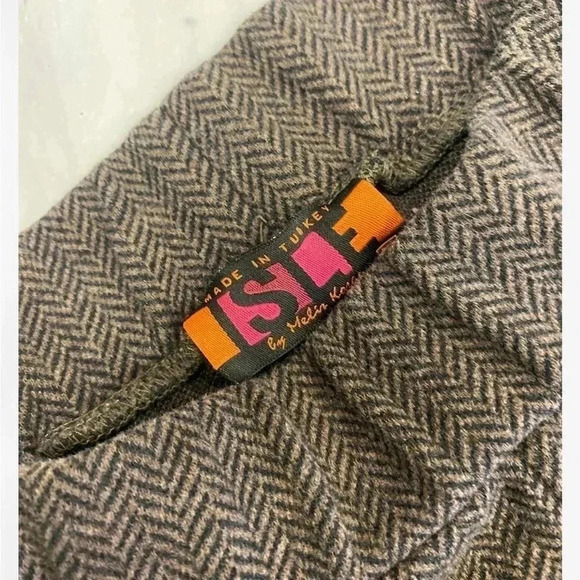 Isle Brown High Rise Chevron Pattern Leggings Size Small - Picture 10 of 10